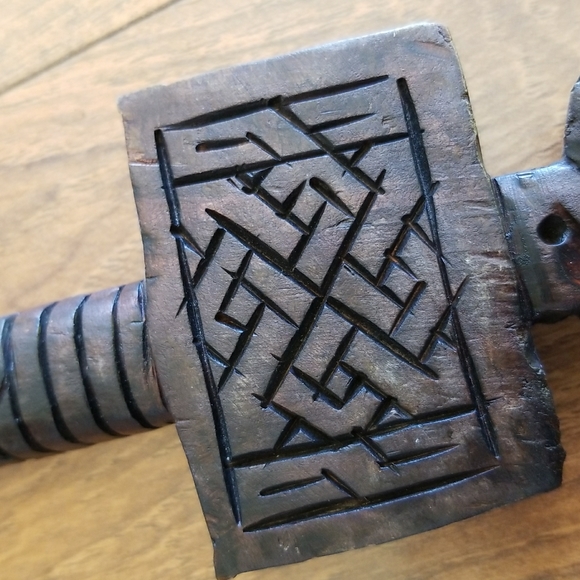 Hand Carved Ethiopian Wooden Cross - Picture 5 of 5